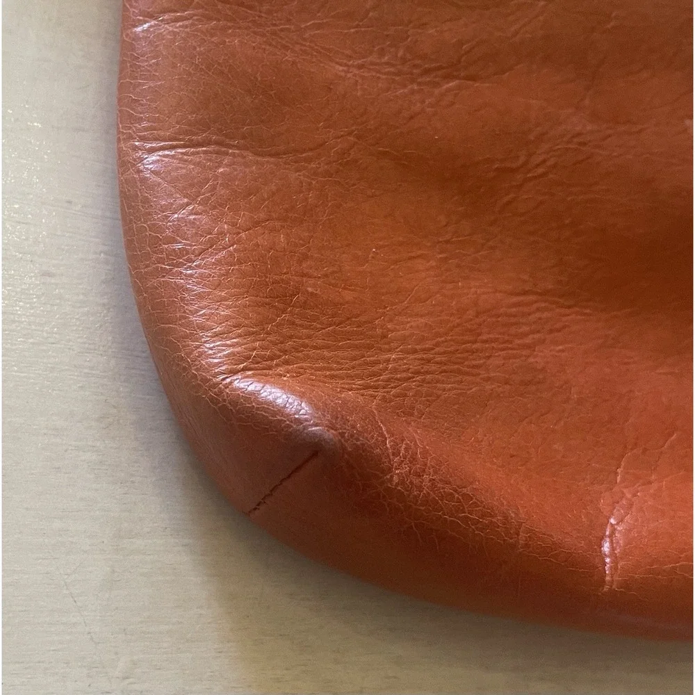 Hobo Brand Orange Leather Shoulder Bag Boho‎